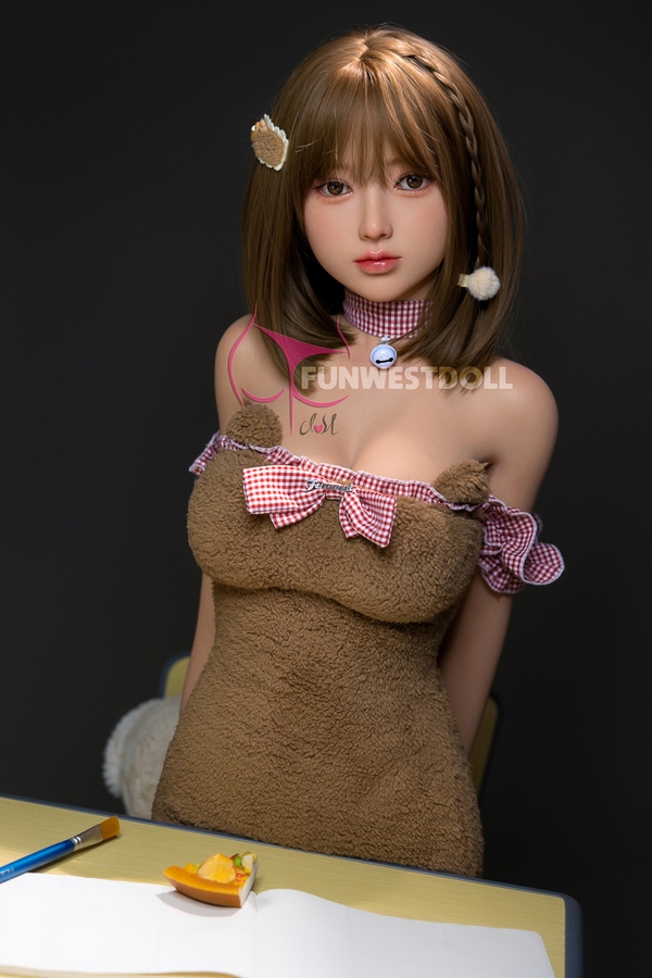 152cm D Cup TPE Small Breasts Amber Eyes Brunette Lifelike Sex Doll Detail View 1