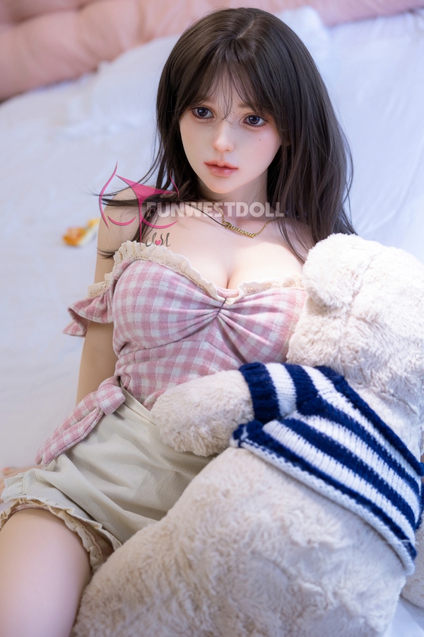 152cm D Cup TPE Gray Eyes Brunette Petite Breasts Lifelike Sex Doll Detail View 4
