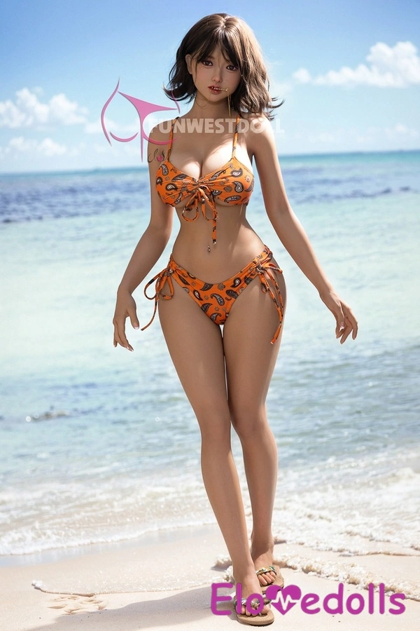 157 cm G-Körbchen TPE Üppige Brünette Kleine Brüste Lebensechte Sexpuppe Galerie 5