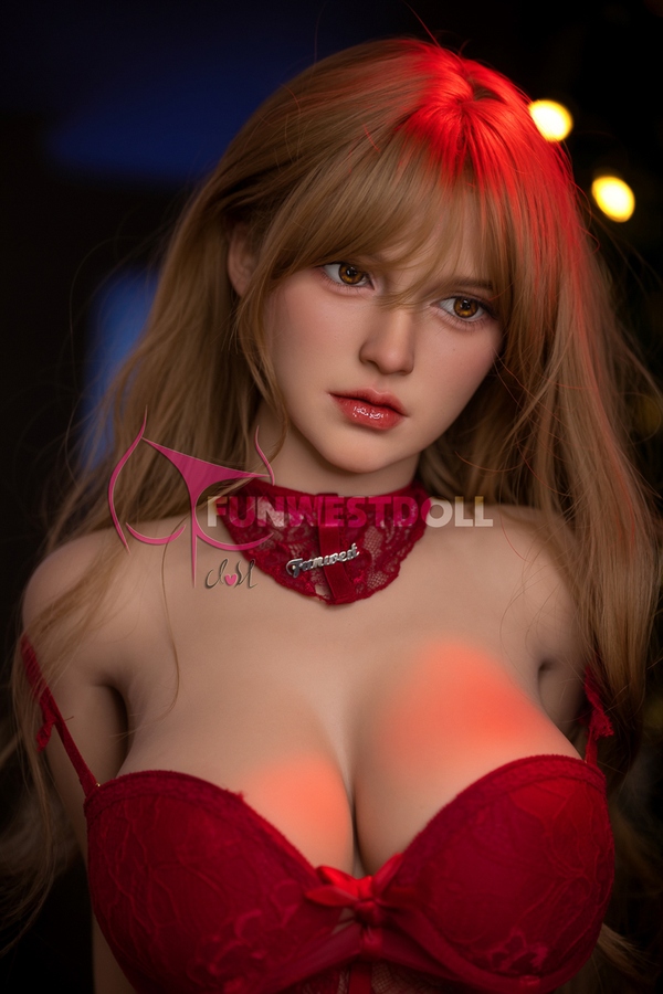 155cm F Cup TPE Red Amber Eyes Thin Lips Lifelike Sex Doll Gallery 5
