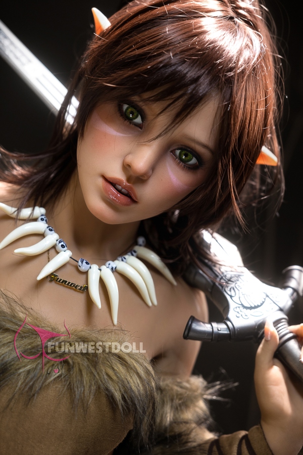 159cm A Cup TPE Brunette Amber Eyes Full Lips Sex Doll Gallery 4