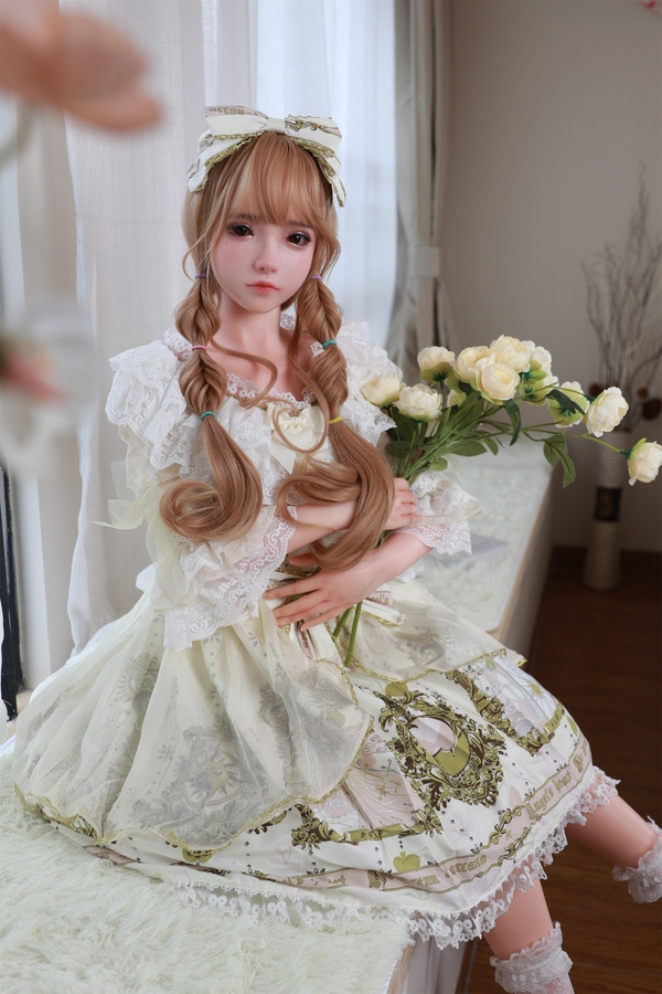 145cm D Cup Silicone Small Breasts Blonde Petite Anime Sex Doll Gallery 3