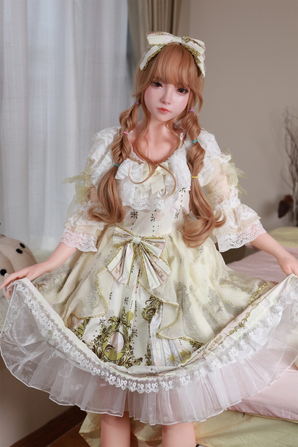 145cm D Cup Silicone Blonde Gray Eyes Thin Lips Anime Sex Doll Detail View 1