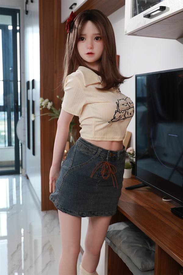 148cm C Cup Silicone Brunette Amber Eyes Thin Lips Japanese Sex Doll Gallery 2