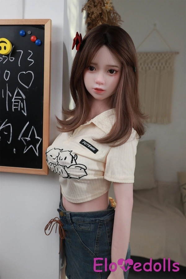 ตุ๊กตาเซ็กส์ญี่ปุ่น ผมสีน้ำตาลเข้ม ขนาดคัพ C 148 ซม. ริมฝีปากบาง ตาสีเหลืองอำพัน ดูรายละเอียด 2