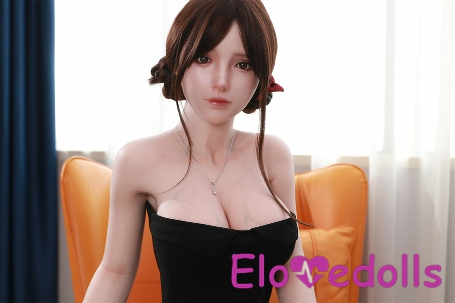 Búp bê tình dục Trung Quốc nhỏ nhắn, ngực B, tóc nâu, môi mỏng, silicon, 158cm, Bộ sưu tập 6