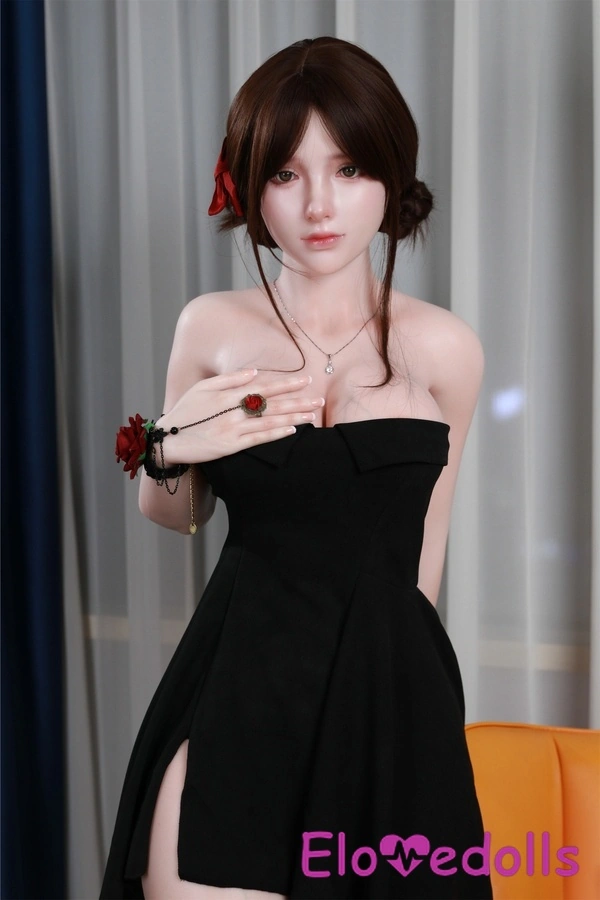 Búp bê tình dục Trung Quốc 158cm cúp B bằng silicon, tóc nâu, mắt hổ phách, chi tiết xem 3