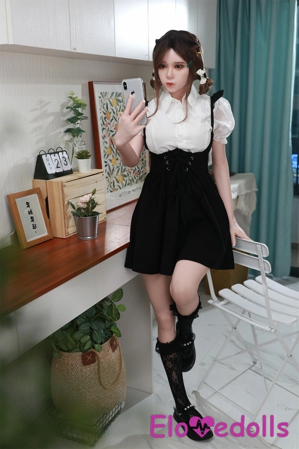 158cm B Cup Σιλικόνης Μικρό Στήθος Γκρίζα Μάτια Λευκό, Πραγματικό Σεξ Κούκλα Συλλογή 4