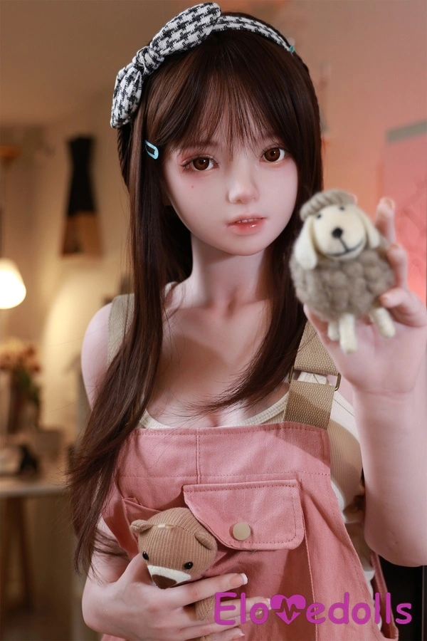 158cm B Cup Σιλικόνης Petite Thin Lips Brunette Anime Sex Doll Gallery 8