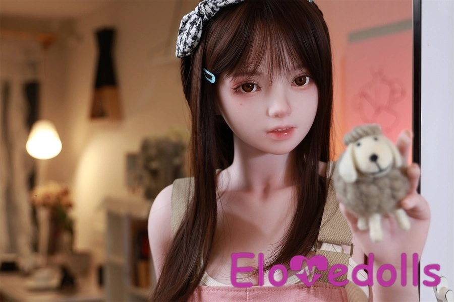 158cm B Cup Σιλικόνης με Λεπτά Χείλη και Κεχριμπαρένια Μάτια Petite Anime Sex Doll Gallery 9