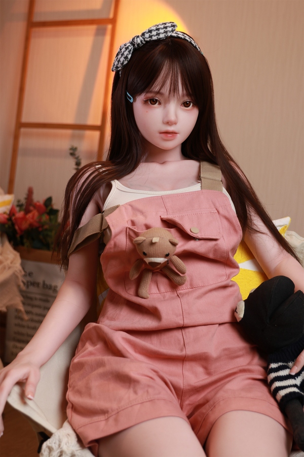 158cm B Cup Silicone Brunette Small Breasts Amber Eyes Anime Sex Doll Detail View 4