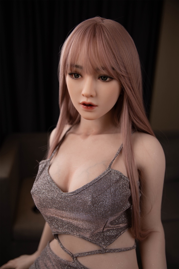 158cm B Cup Silicone Small Breasts Pink Gray Eyes Asian Sex Doll Detail View 9