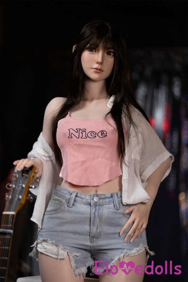 158 सेमी बी कप सिलिकॉन पेटिट मीडियम ब्रेस्ट ब्लैक रियल डॉल गैलरी 9