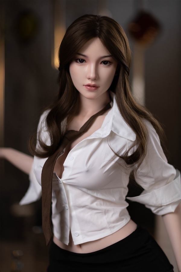161cm F Cup Silicone Medium Breasts Black Gray Eyes Realistic Sex Doll Detail View 5