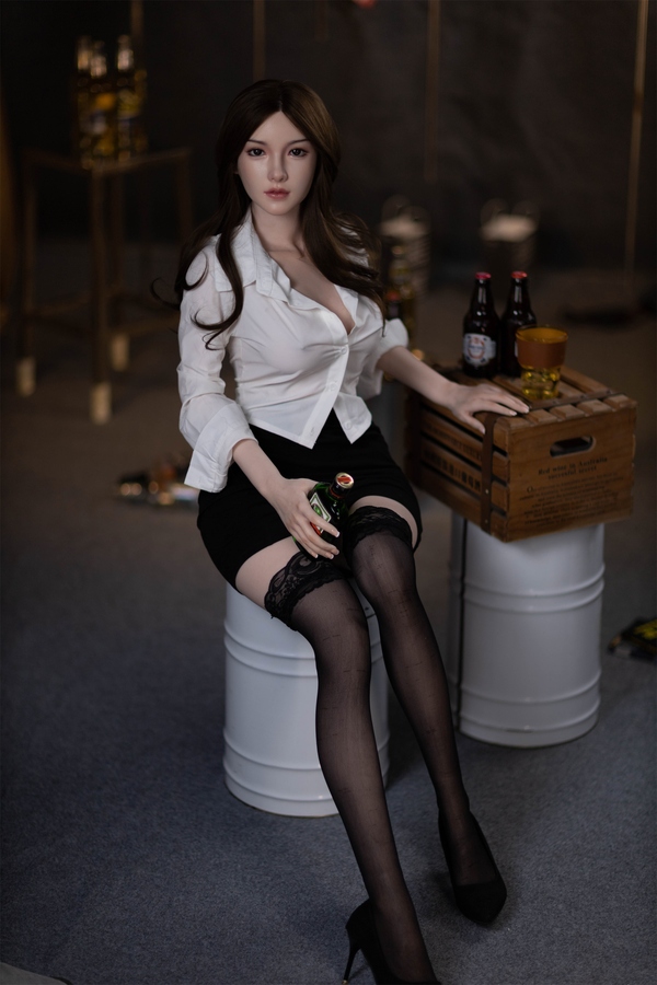 161cm F Cup Silicone Gray Eyes Black Thin Lips Realistic Sex Doll Detail View 16