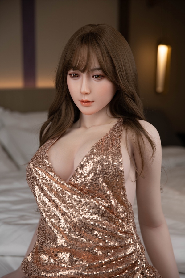 165cm C Cup Silicone Petite Thin Lips Amber Eyes Realistic Sex Doll Detail View 8