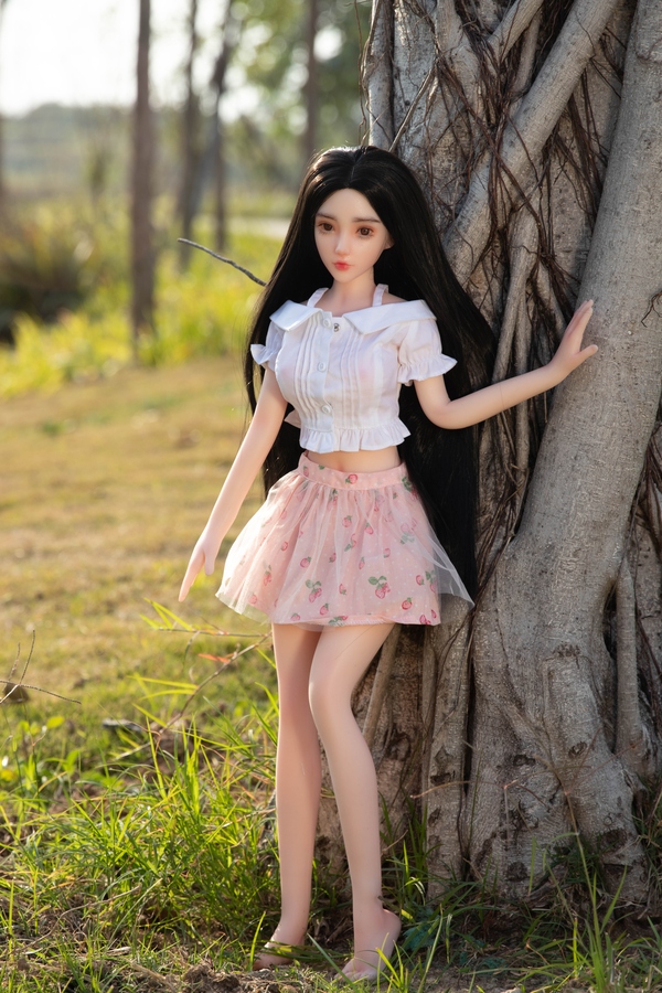 65cm C Cup Silicone Petite Breasts Thin Lips Amber Eyes Mini Sex Doll Product