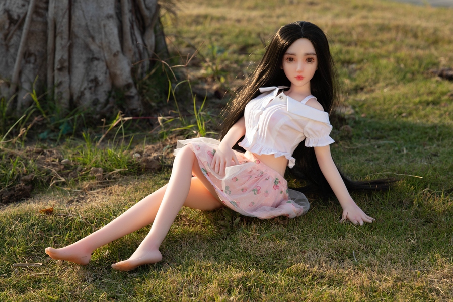 65cm C Cup Silicone Amber Eyes Petite Breasts Black Mini Sex Doll Gallery 7