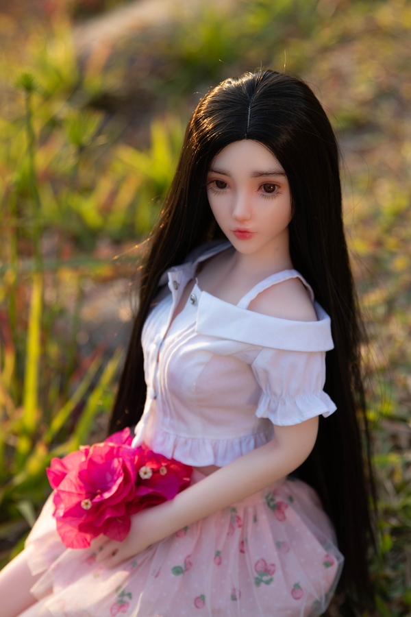 65cm C Cup Silicone Amber Eyes Thin Lips Black Mini Sex Doll Detail View 4