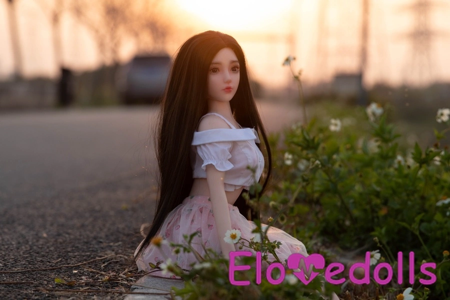 65cm C Cup Σιλικόνης με Κεχριμπαρένια Μάτια και Μικρά Στήθη, Μαύρη Μίνι Κούκλα Σεξ Λεπτομέρειες Προβολή 10