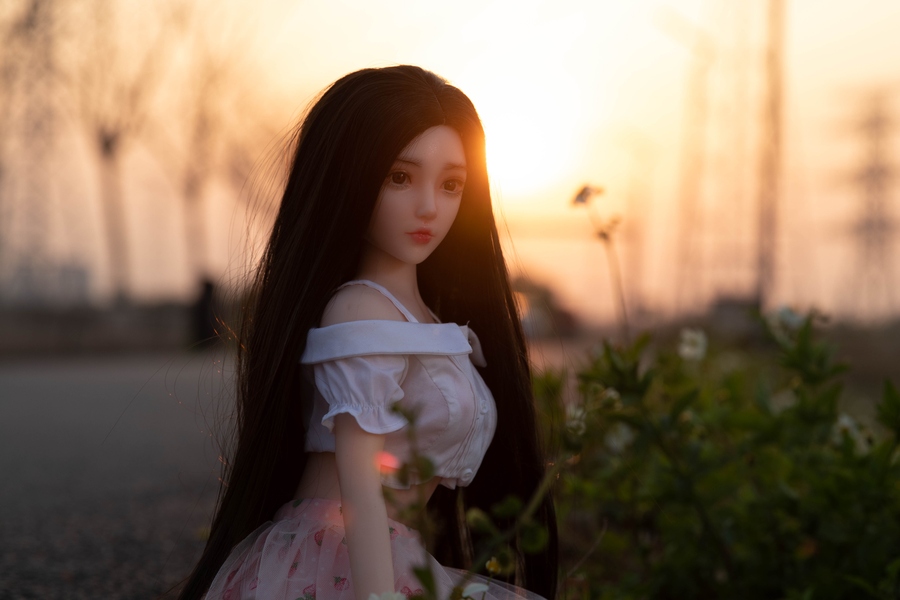 65cm C Cup Silicone Petite Thin Lips Black Mini Sex Doll Detail View 11