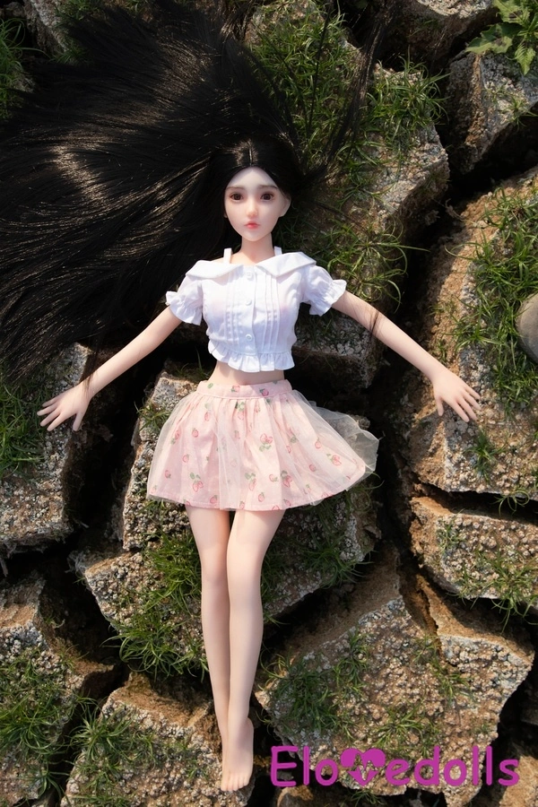 Μίνι κούκλα σεξ με σιλικόνη, 65cm C Cup και μικρά, λεπτά χείλη, στήθος, λεπτομέρειες, προβολή 12