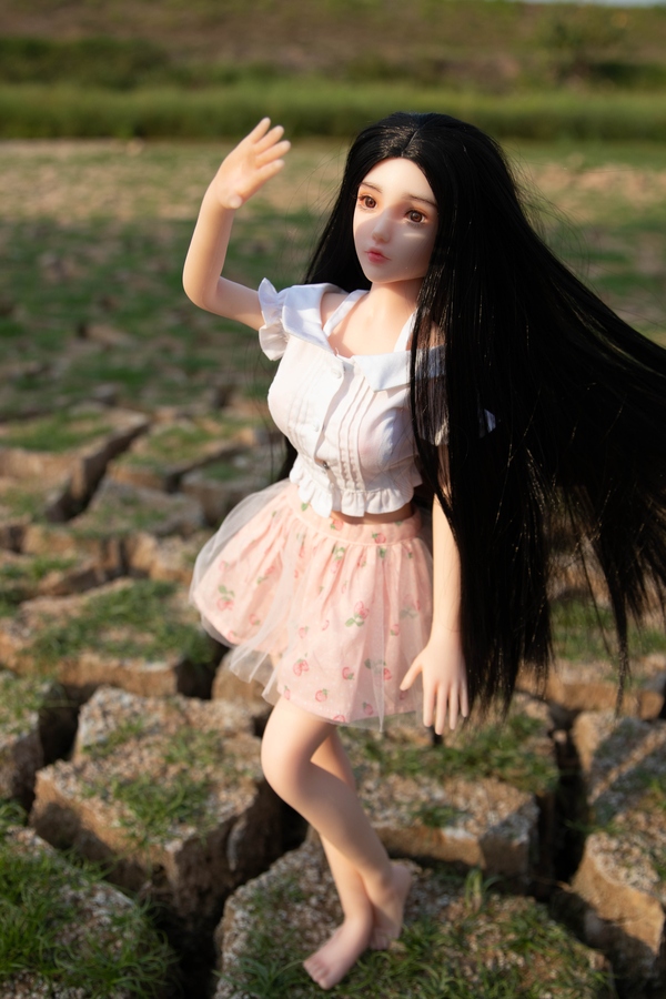 65cm C Cup Silicone Black Petite Thin Lips Mini Sex Doll Detail View 13