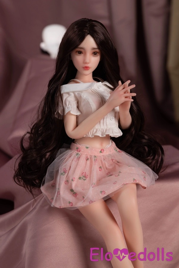 בובת מין מיניאטורית עם עיניים שחורות, גומי, סיליקון, כוס C, 65 ס"מ