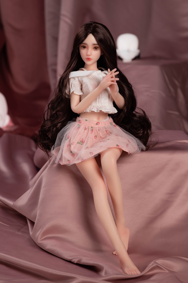 65cm C Cup Silicone Small Breasts Black Petite Mini Sex Doll Gallery 2