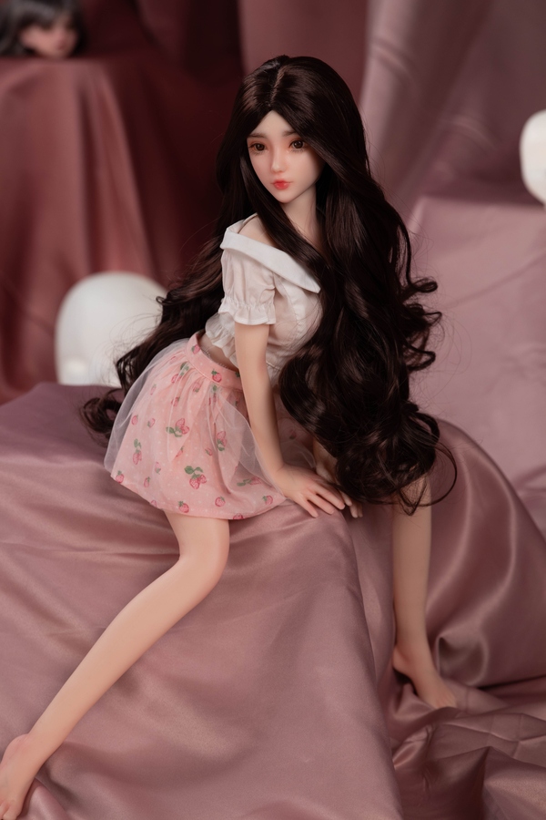 65cm C Cup Silicone Thin Lips Small Breasts Black Mini Sex Doll Detail View 1