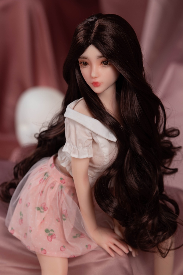 65cm C Cup Silicone Small Breasts Black Thin Lips Mini Sex Doll Detail View 2