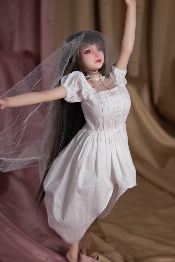 65cm C Cup Silicone Medium Breasts Thin Lips Gray Anime Sex Doll Detail View 5