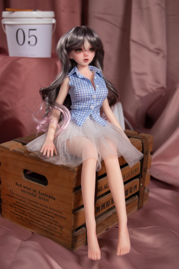 65cm C Cup Silicone Gray Eyes Small Breasts Asian Sex Doll Product