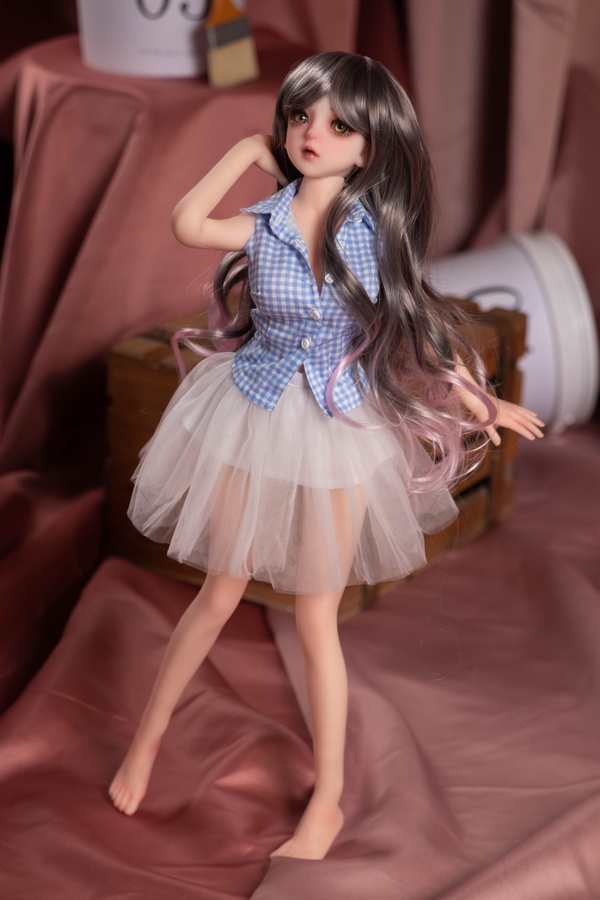 65cm C Cup Silicone Petite Small Breasts Gray Eyes Asian Sex Doll Detail View 1