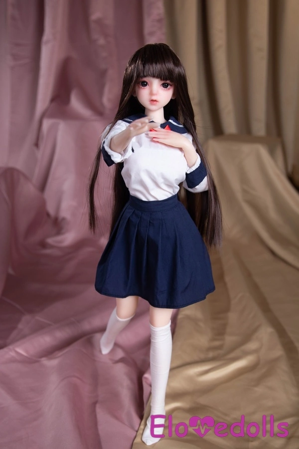 65cm C Cup Silicone Small Breasts Gray Eyes Brunette Mini Sex Doll Product