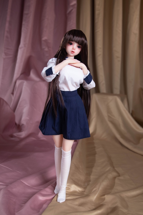 65cm C Cup Silicone Brunette Small Breasts Gray Eyes Mini Sex Doll Gallery 5