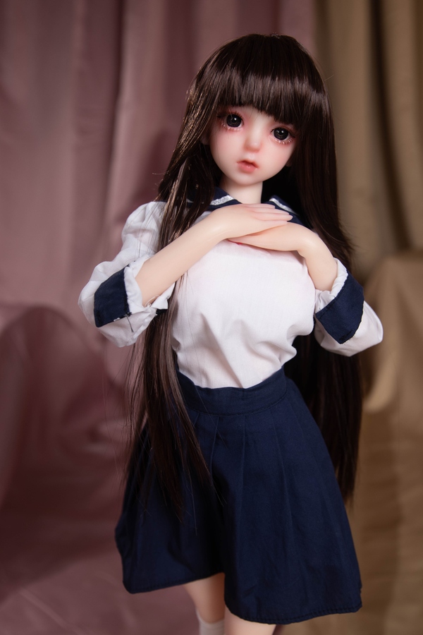 65cm C Cup Silicone Petite Small Breasts Brunette Mini Sex Doll Gallery 6