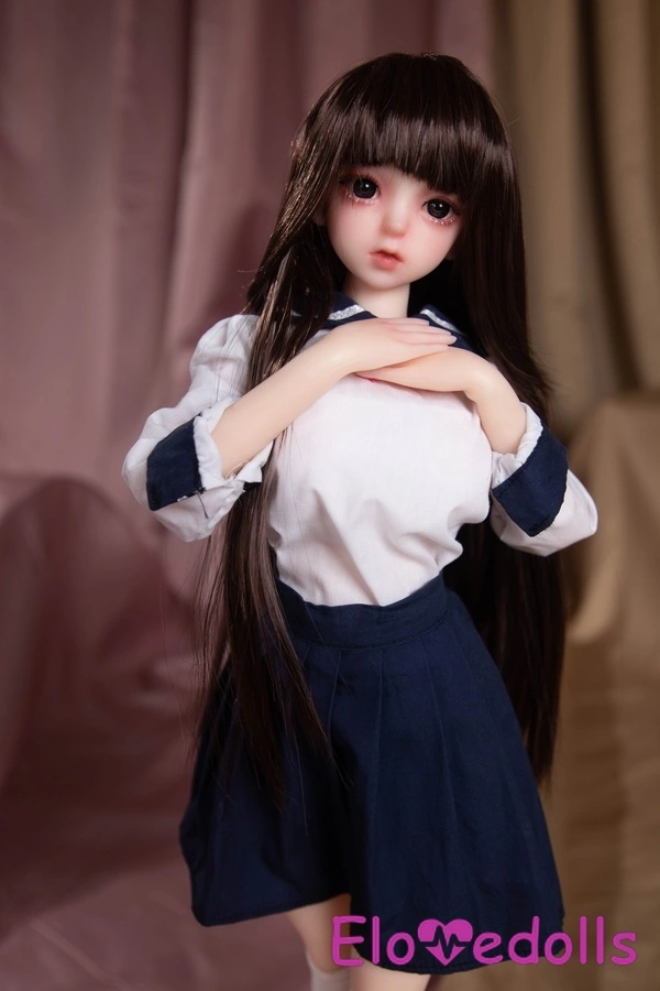 65cm C Cup Σιλικόνης Petite Small Breasts Brunette Mini Sex Doll Gallery 6