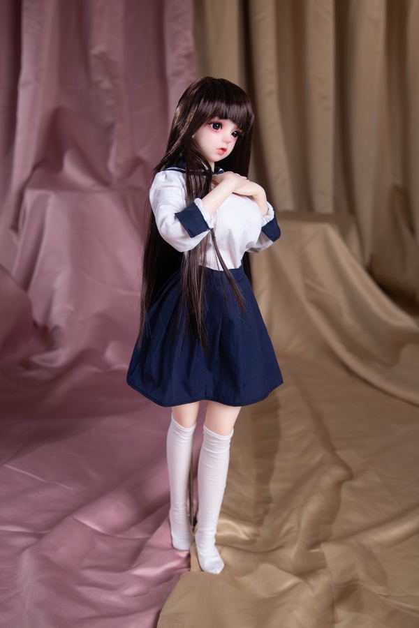65cm C Cup Silicone Gray Eyes Petite Brunette Mini Sex Doll Gallery 7