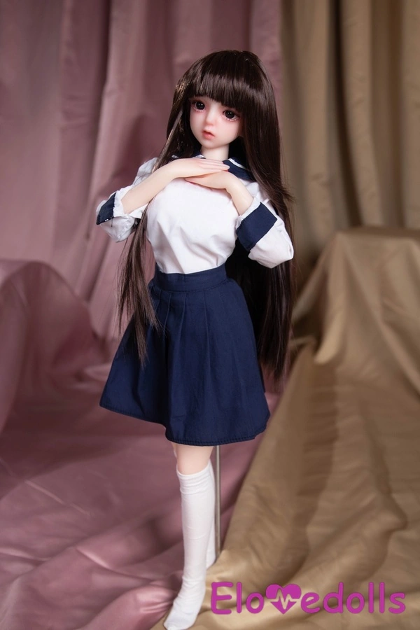 65cm C Cup Σιλικόνης μελαχρινή, γκρίζα μάτια, μικρό στήθος, μίνι κούκλες σεξ, συλλογή 8