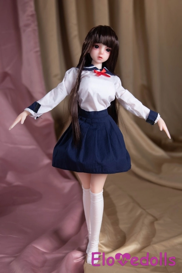 Μίνι κούκλα σεξ με μελαχρινή σιλικόνη, 65cm C Cup, μικρό στήθος και γκρίζα μάτια. Λεπτομέρειες προβολής 2