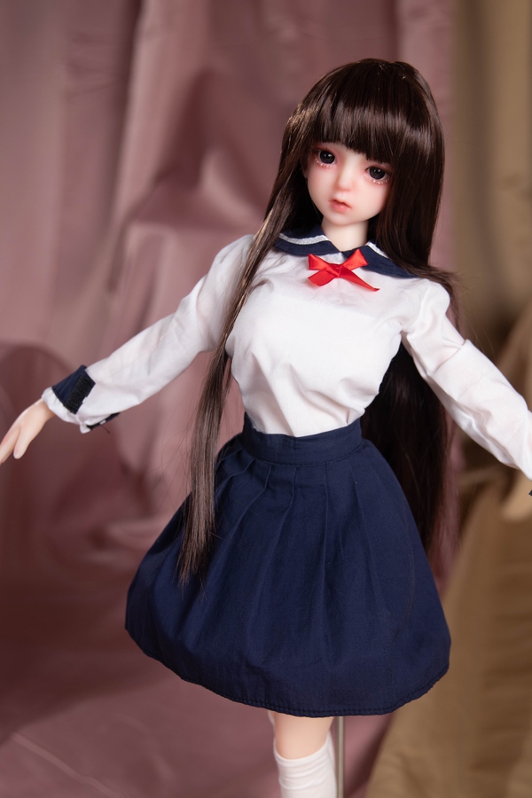 65cm C Cup Silicone Brunette Small Breasts Thin Lips Mini Sex Doll Detail View 4