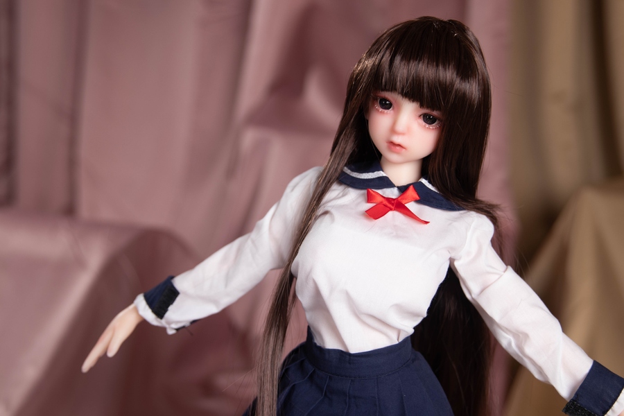 65cm C Cup Silicone Thin Lips Gray Eyes Small Breasts Mini Sex Doll Detail View 5