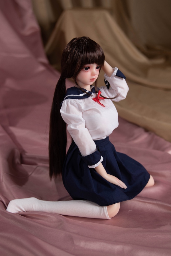 65cm C Cup Silicone Small Breasts Gray Eyes Brunette Mini Sex Doll Detail View 8