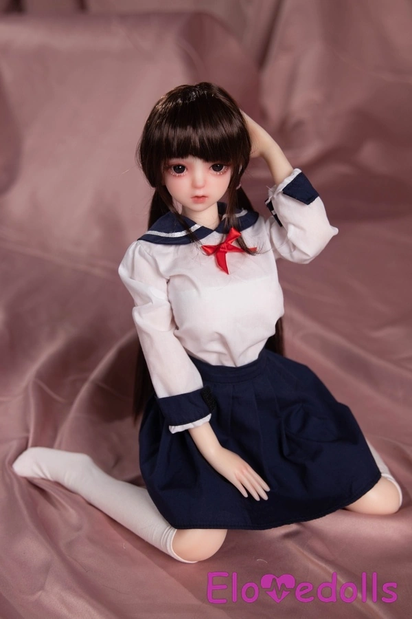 Μίνι κούκλα σεξ με σιλικόνη, 65cm C Cup και λεπτά χείλη, γκρίζα μάτια. Λεπτομέρειες προβολής 9