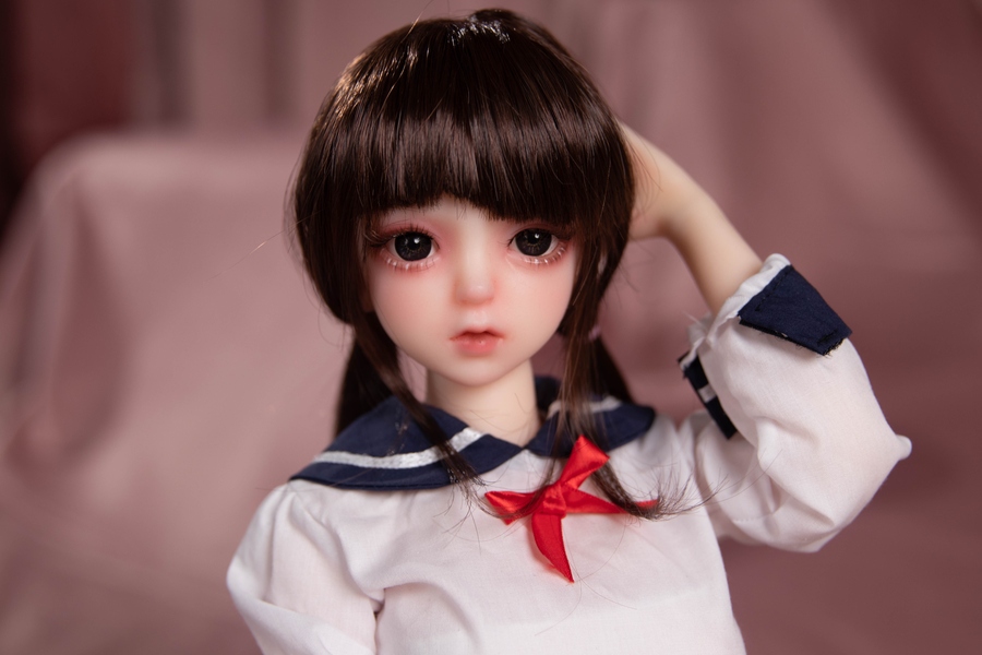 65cm C Cup Silicone Brunette Gray Eyes Small Breasts Mini Sex Doll Detail View 11