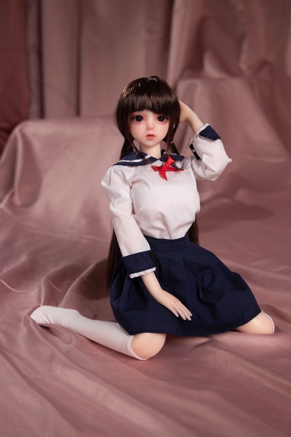 65cm C Cup Silicone Brunette Gray Eyes Small Breasts Mini Sex Doll Detail View 13