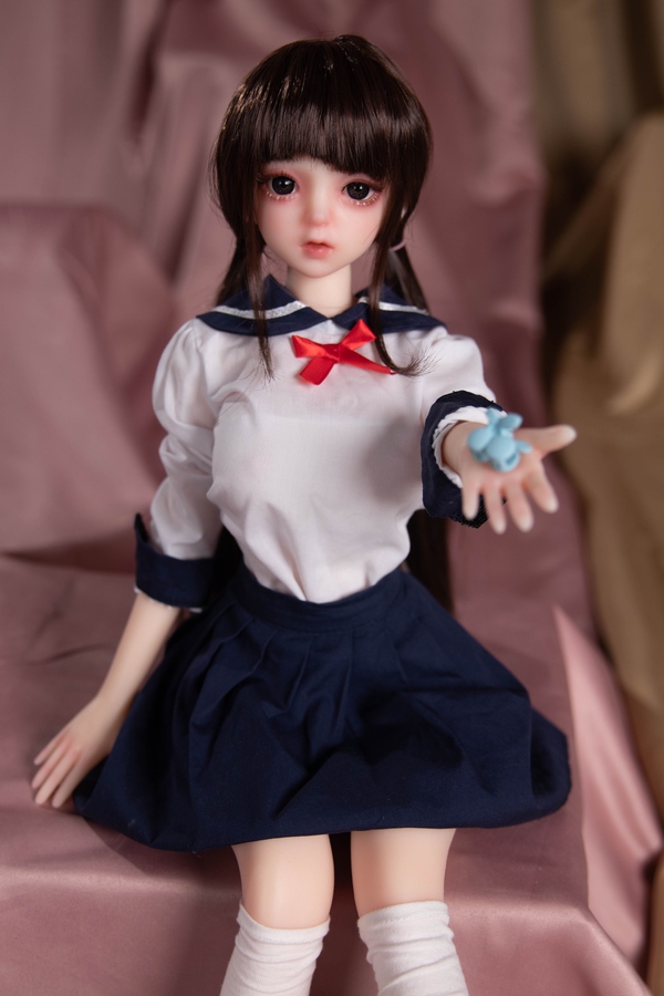65cm C Cup Silicone Petite Gray Eyes Thin Lips Mini Sex Doll Detail View 14