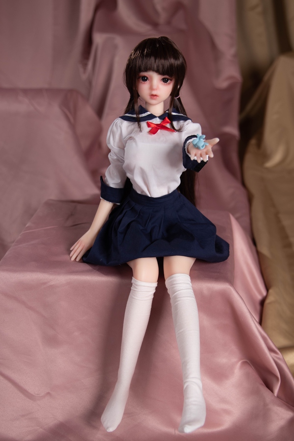 65cm C Cup Silicone Brunette Gray Eyes Small Breasts Mini Sex Doll Detail View 15