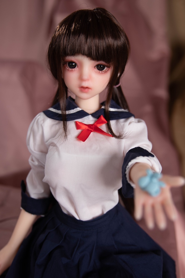 65cm C Cup Silicone Small Breasts Gray Eyes Brunette Mini Sex Doll Detail View 17